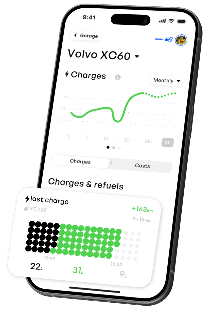 Charging and refueling screenshot